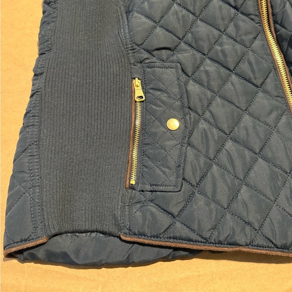 LOVE TREE Vest for Women Navy Blue with Brown Decorations Size M - Picture 10 of 10